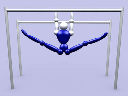 Athlete On Parallei Bars Vol 2の写真素材