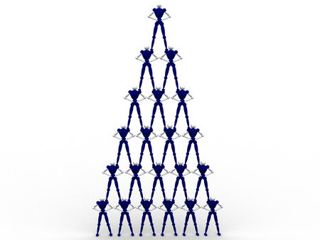 Pyramid Of Peopleの写真素材