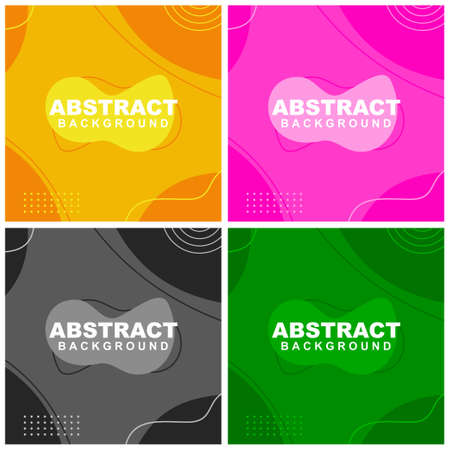 Illustration set vector of abstract background in blue, red, violet, and brown color. Good to use for banner, social media template, poster and flyer template, etcのイラスト素材
