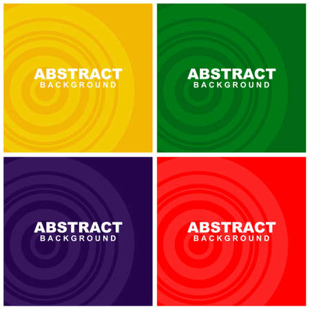 Illustration set vector of abstract background in green, red, violet, and yellow color. Good to use for banner, social media template, poster and flyer template, etcのイラスト素材