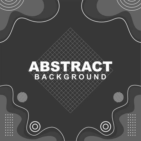 Illustration vector of abstract background in grey color. Good to use for banner, social media template, poster and flyer template, etcのイラスト素材