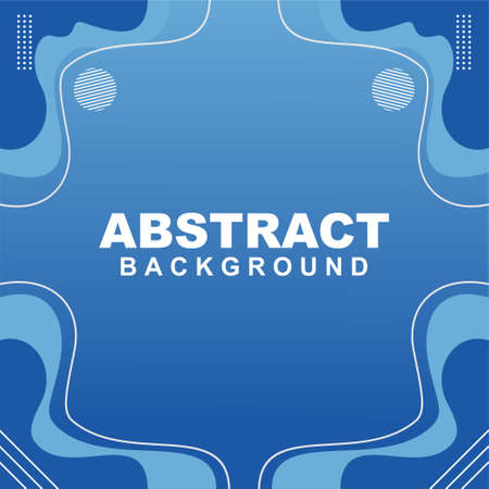 Illustration set vector of abstract background in blue color. Good to use for banner, social media template, poster and flyer template, etc.のイラスト素材
