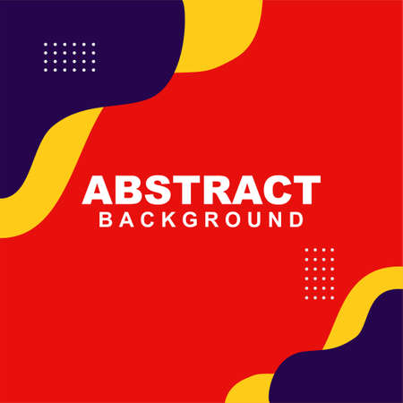Illustration set vector of abstract background in red, with yellow and violet color. Good to use for banner, social media template, poster and flyer template, etc.のイラスト素材