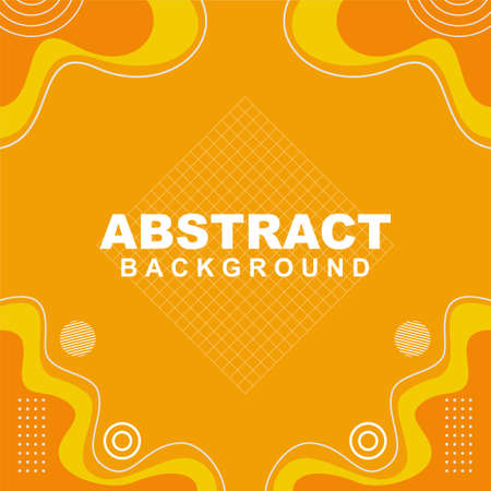 Illustration vector of abstract background in orange and yellow color. Good to use for banner, social media template, poster and flyer template, etcのイラスト素材