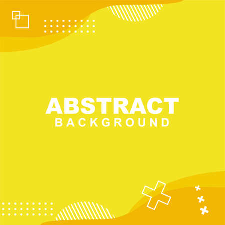 Illustration vector of abstract background in orange and yellow color. Good to use for banner, social media template, poster and flyer template, etcのイラスト素材