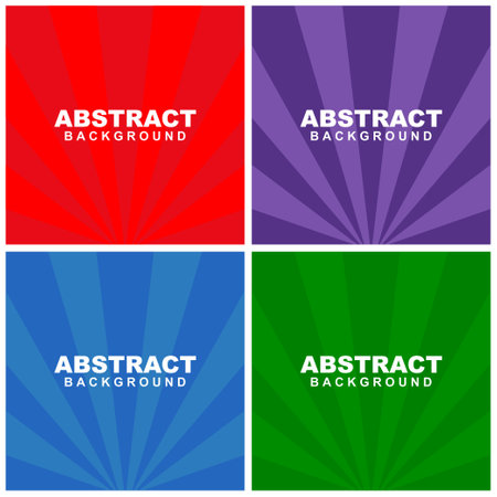 Illustration set vector of abstract background in red, violet, green, and blue color. Good to use for banner, social media template, poster and flyer template, etc.のイラスト素材