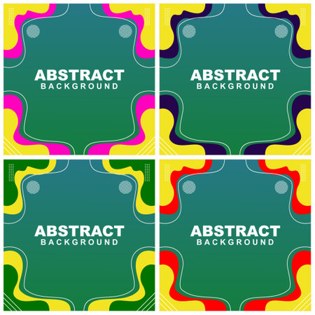 Illustration set vector of abstract background in blue, grey, pink, and brown color. Good to use for banner, social media template, poster and flyer template, etcのイラスト素材