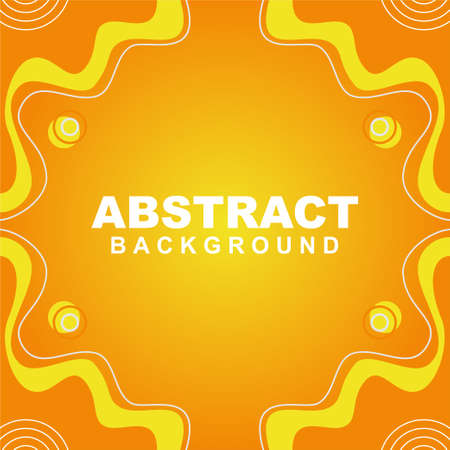 Illustration vector of abstract background in yellow and orange color. Good to use for banner, social media template, poster and flyer template, etcのイラスト素材