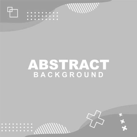Illustration vector of abstract background in grey color. Good to use for banner, social media template, poster and flyer template, etcのイラスト素材