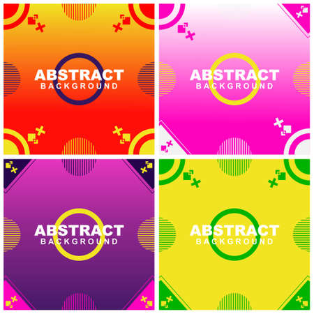 Illustration set vector of abstract background in blue, grey, pink, and brown color. Good to use for banner, social media template, poster and flyer template, etcのイラスト素材