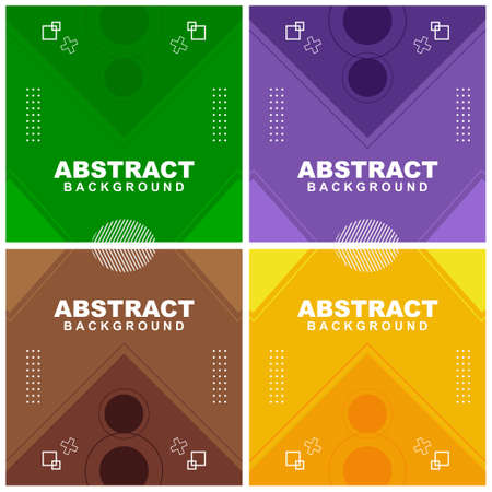 Illustration set vector of abstract background in blue, grey, pink, and brown color. Good to use for banner, social media template, poster and flyer template, etcのイラスト素材