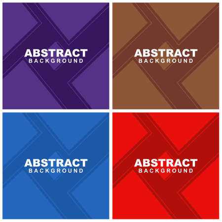 Set Illustration Vector of abstract background in brown, violet, brown, red, blue and orange gradient color. Good to use for banner, social media template, poster and flyer templateのイラスト素材