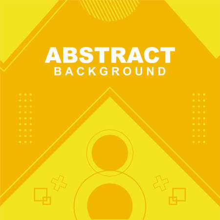 Set Illustration Vector of abstract background in orange gradient color with stripe circle and plus circle element. Good to use for banner, social media templateのイラスト素材