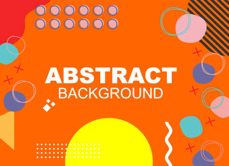 Abstract background vector in orange color and blue with dotsのイラスト素材