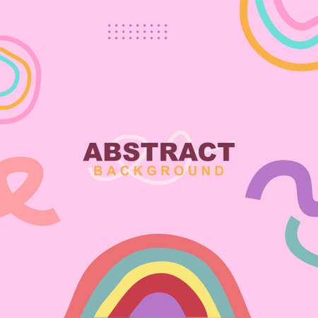 Hand draw child like love abstract background in pink color. Good to use for banner, social media template, poster and flyer template, etc.のイラスト素材