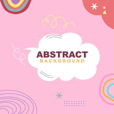 Hand draw child like love abstract background in pink color. Good to use for banner, social media template, poster and flyer template, etc.のイラスト素材