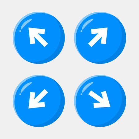 Arrow 3d icon set vector of modern trend in the style of glass morphism with gradient, blur and transparency. The collection includes 4 icons in a single style of business, finance, website, or etcのイラスト素材
