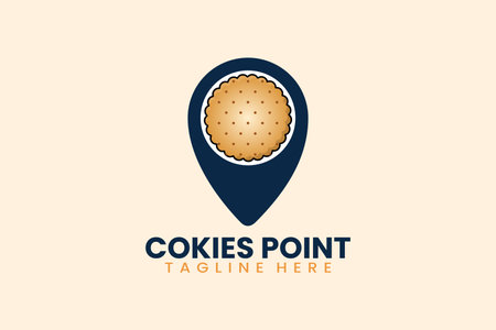 Flat modern pin point logo template vector illustrationのイラスト素材