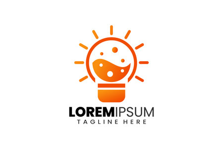 Creative orange bulb logo designs concept vector inspiration education logo symbolのイラスト素材