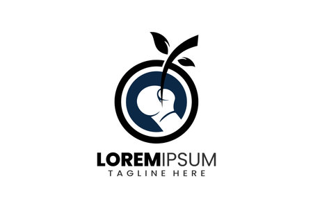 Flat vector fruit boxing logo modern style templateのイラスト素材