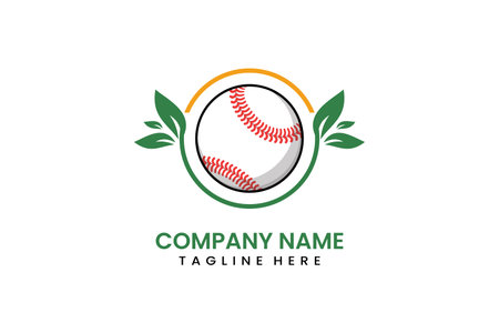 Flat modern simple nature ball sport logo icon template vector design illustrationのイラスト素材