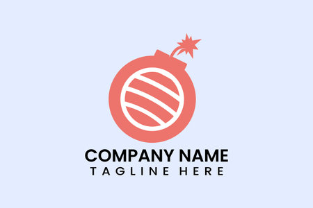 Flat bomb sushi logo template icon symbol logo vector design illustrationのイラスト素材