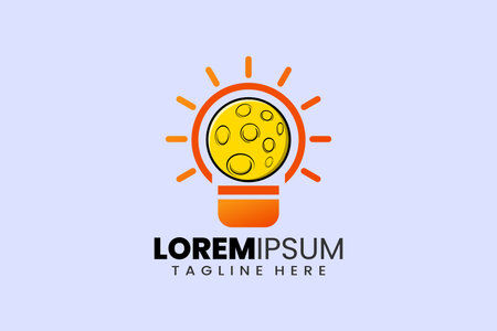 Flat bomb moon logo template icon symbol logo vector design illustrationのイラスト素材