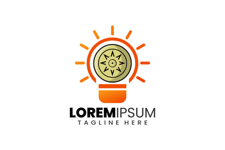 Creative shield bulb lamp logo template designs concept vector inspiration education logo symbolのイラスト素材