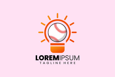 Creative ball sport bulb lamp logo template designs concept vector inspiration education logo symbolのイラスト素材