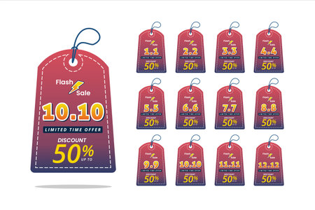shopping day labels collection Shopping day sale banner background for business retail promotion