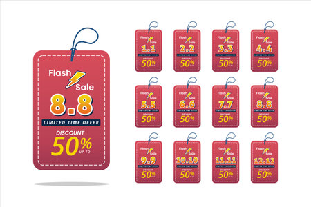 shopping day labels collection Shopping day sale banner background for business retail promotionのイラスト素材