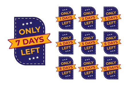 Engaging countdown visuals for sales, events, and promos. Eye-catching and professional designsのイラスト素材