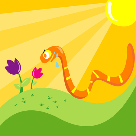 Children's Painting - A Sunny Dayのイラスト素材