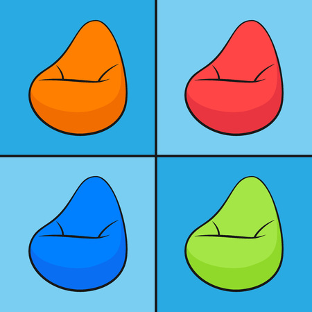Bean bag chairsのイラスト素材