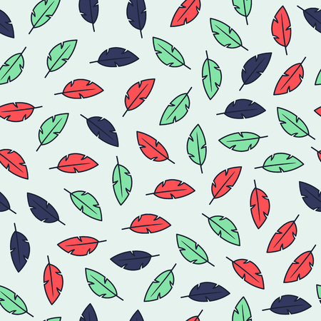 Seamless pattern with feathersのイラスト素材