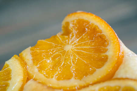 Moist Orange Custard Cakeの写真素材