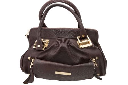 ladies handbag isolated on a white backgroundの写真素材