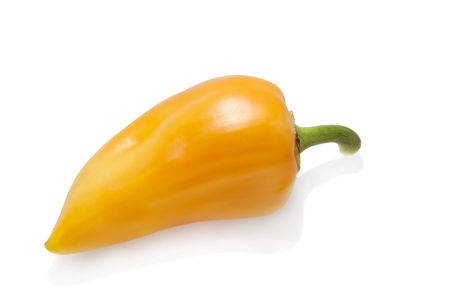 pepper fresh vegetable isolated on a white backgroundの写真素材