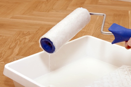 roller for floor varnishの写真素材