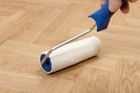 roller for floor varnishの写真素材