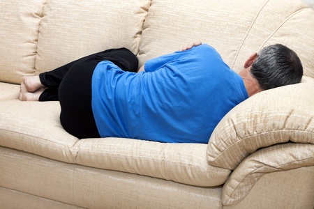 sleeper on the couchの写真素材
