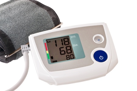 automatic digital blood pressure monitoring meterの写真素材
