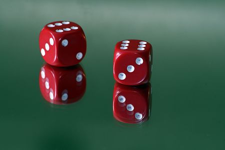 2 red diceの写真素材