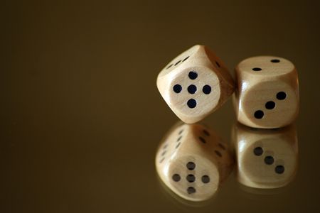 2 white diceの写真素材