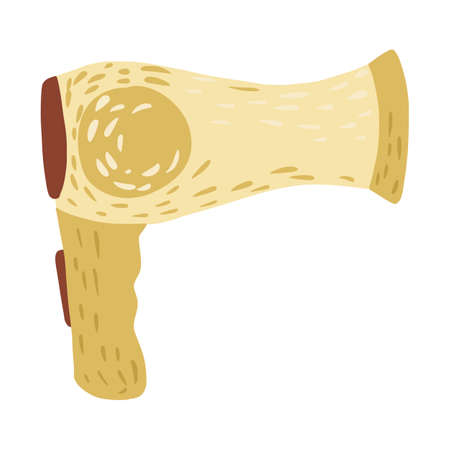 Hair dryer isolated on white background. Abstract equipment for haircut in doodle vector illustration.のイラスト素材