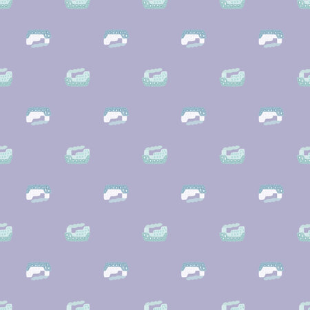 Marine transport seamless pattern with doodle simple steamship shapes. Pastel purple background.のイラスト素材