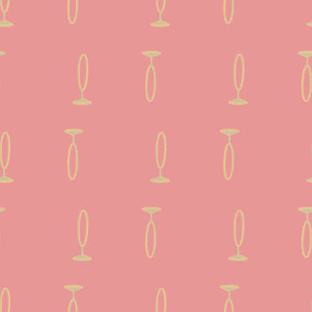 Circus ring doodle seamless pattern in hand drawn style. Pink background. Decorative trick backdrop. Stock illustration. Vector design for textile, fabric, giftwrap, wallpapers.のイラスト素材
