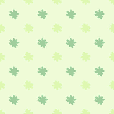 Spring seamless pattern with decorative simple flowers bud elements print. Green floral botany backdrop. Graphic design for wrapping paper and fabric textures. Vector Illustration.のイラスト素材