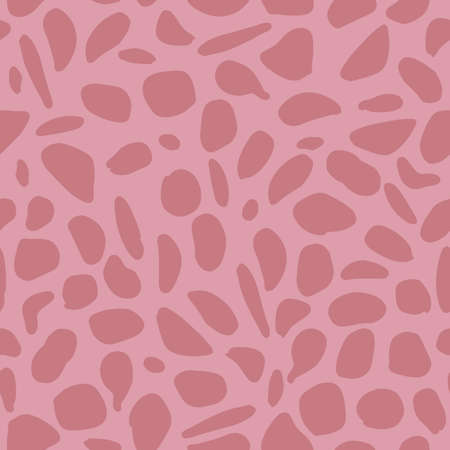Seamless giraffe pattern on pink background. Abstract animal template. Trendy safari texture. Modern geometric pattern. Vector illustration design.のイラスト素材