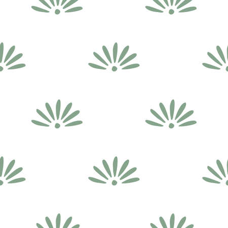 Isolated abstract nature seamless pattern with chamomile elements print. Blue flowers ornament. Botanic shapes. Flat vector print for textile, fabric, giftwrap, wallpapers. Endless illustration.のイラスト素材